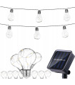 Girlanda ogrodowa solarna TRACER 50 LED 10 żarówek